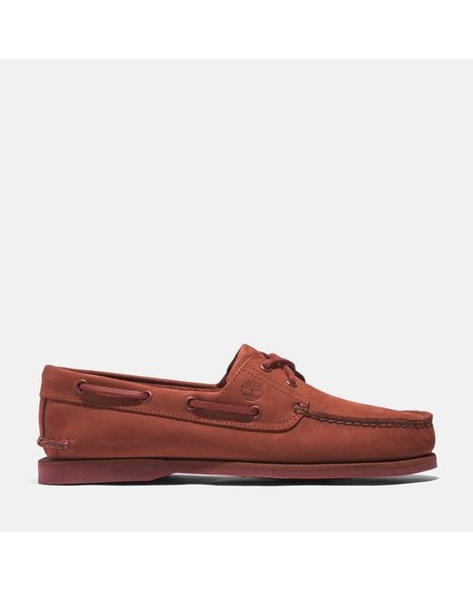 Timberland Red Classic Leather Boat Shoe for men