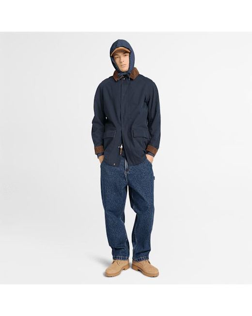 Timberland Blue Merrymack River Garment Dyed Hoodie For for men