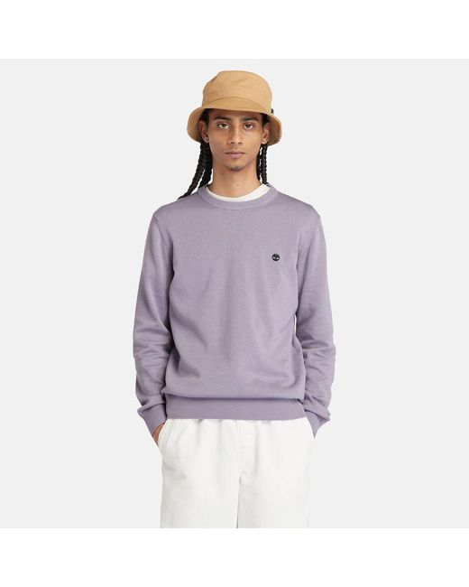 Timberland Purple Williams River Crewneck Sweater for men