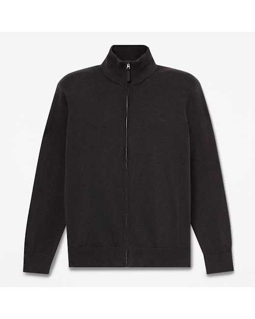 Timberland Black Williams River Cotton Full-Zip Jumper For for men