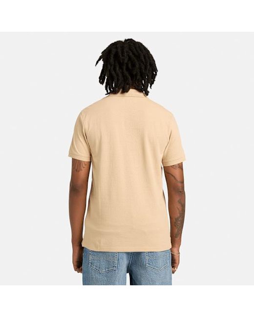 Timberland Natural Millers River Short-Sleeve Stretch Polo For for men