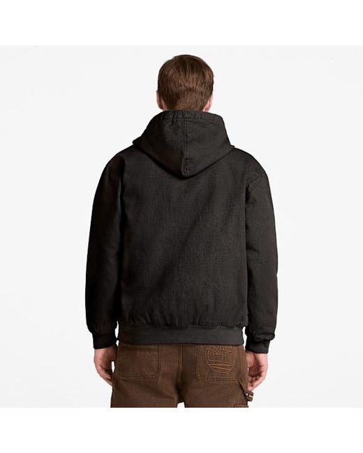 Timberland Black Insulated Canvas Bomber For for men
