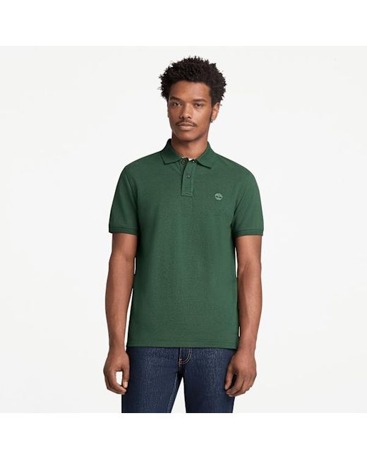 Timberland Green Millers River Short-Sleeve Pique Polo Shirt For for men