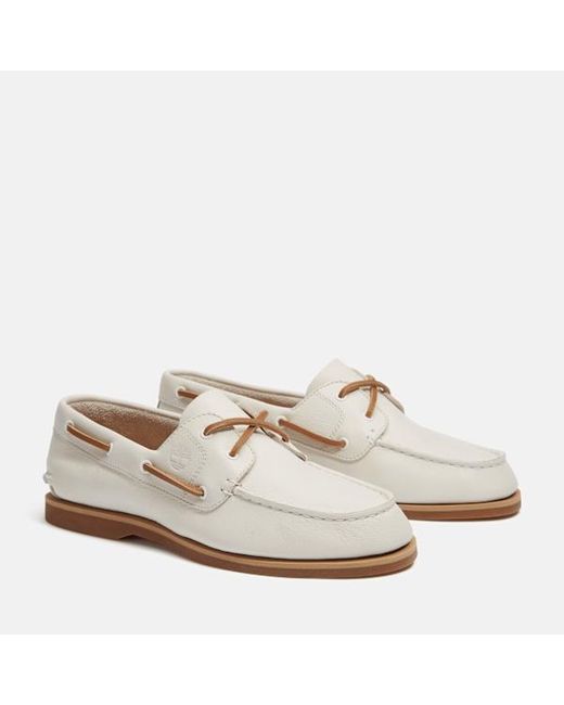 Timberland White Classic Boat Shoe For