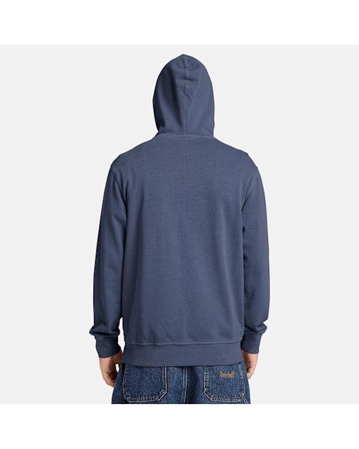 Timberland Blue Merrymack River Garment Dyed Hoodie For for men