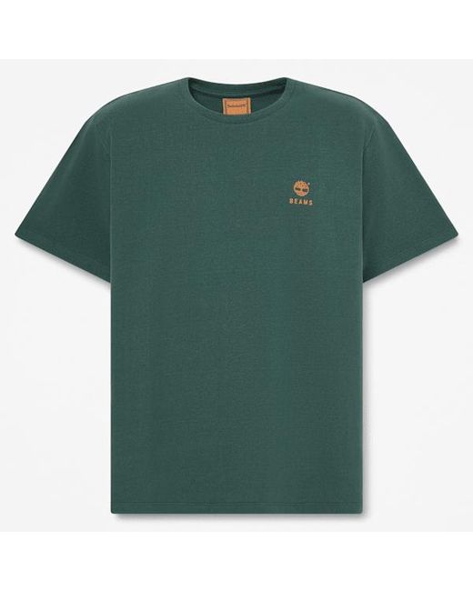 Timberland Green All Gender X Beams Cotton Print T-Shirt