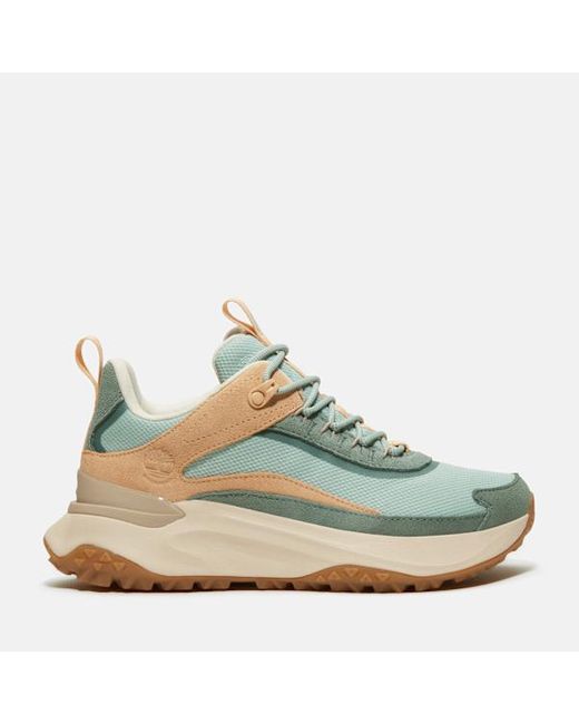 Timberland Blue Motion Access Low Lace Up Waterproof Trainer For Women In Light Green, Woman, Green, Size: 4