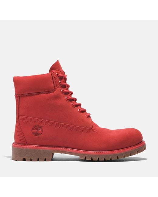 Timberland Red 50th Anniversary Edition Premium 6-inch Waterproof for men