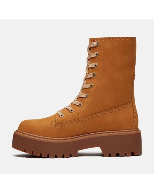 Timberland Brown Stone Street Platform Mid Boot For