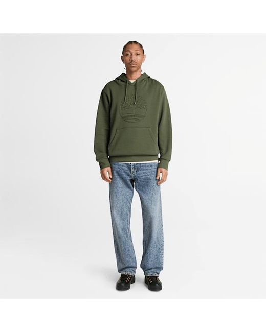 Timberland Green Wareham Tree Logo Patch Hoodie For for men