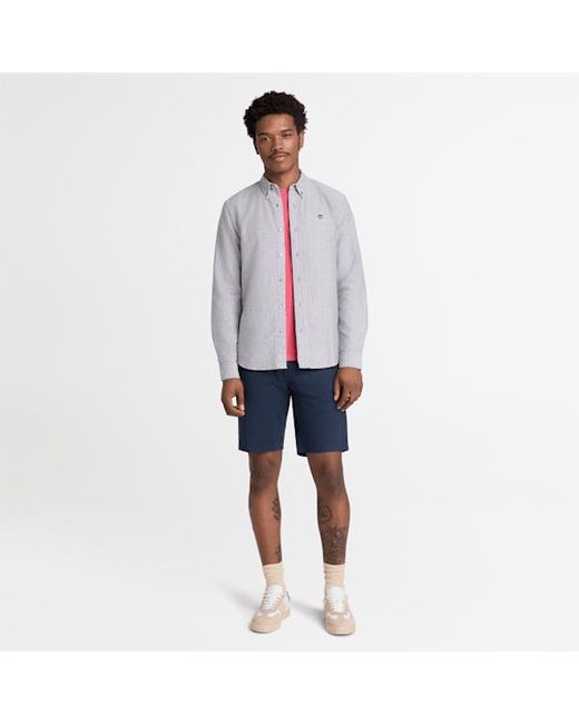 Timberland Gray Oxford Shirt For for men