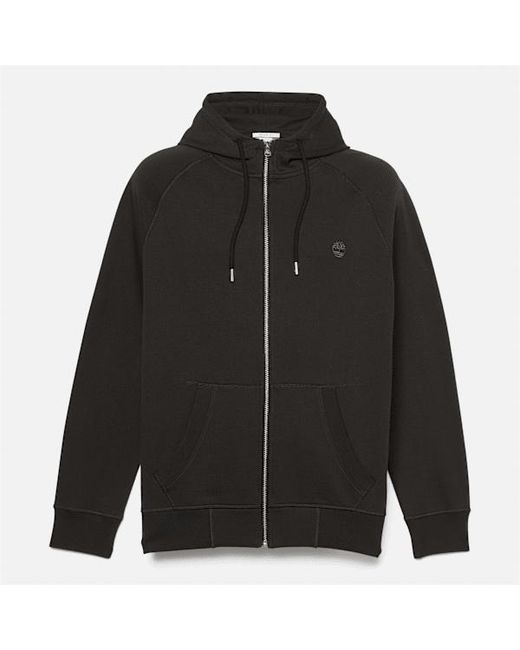 Timberland Exeter River Brushback Full-zip Hoodie For Men In Black, Man, Black, Size: 3xl for men