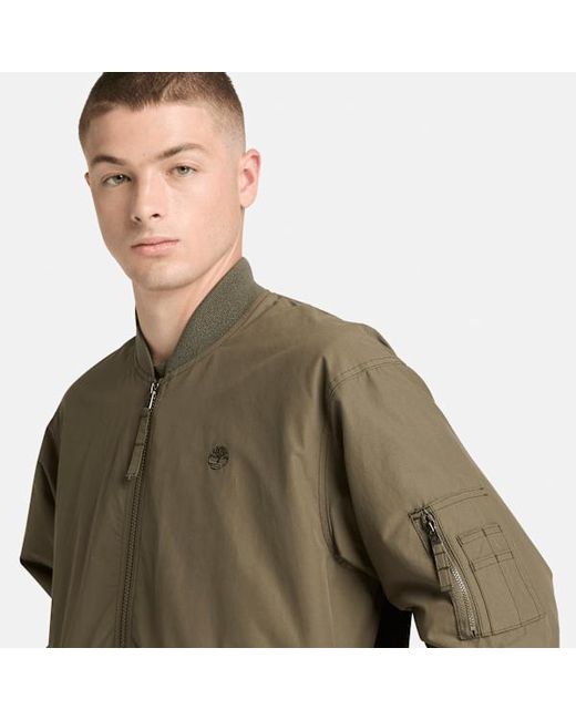 Timberland Green Durable Water Repellent Utility Bomber For for men