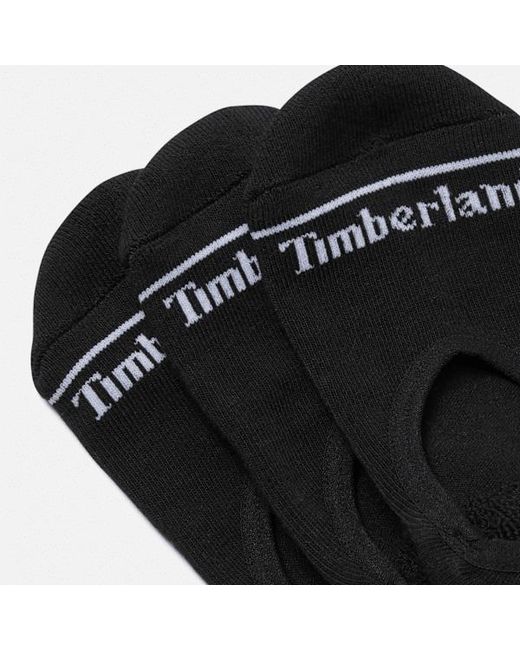 Timberland Black Bowden 3-Pack Trainer Liner Sock
