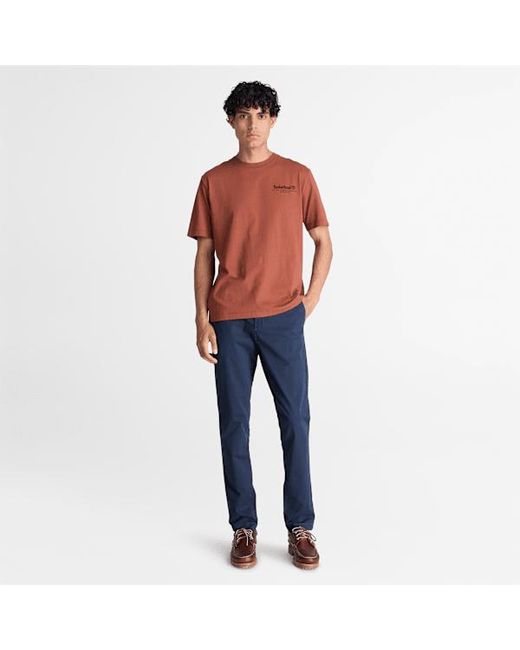 Timberland Blue Claremont Slim Twill Chino Trouser For for men