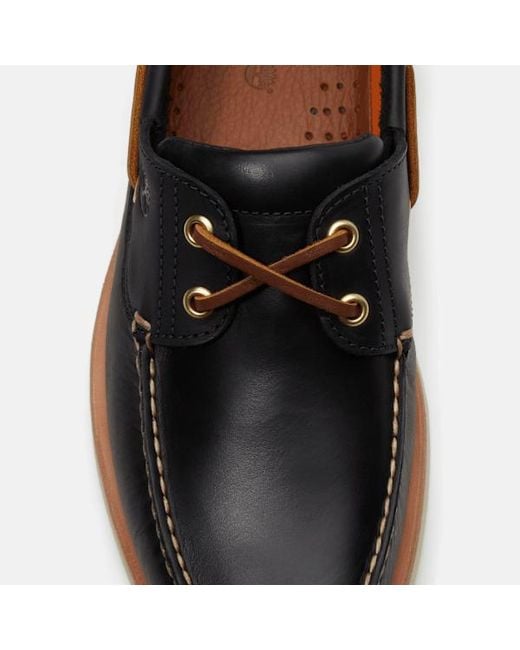 Timberland Black Crafted Boat Shoe For for men