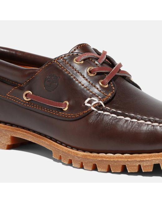 Timberland Brown Noreen 3-eye Lug Handsewn Boat Shoe