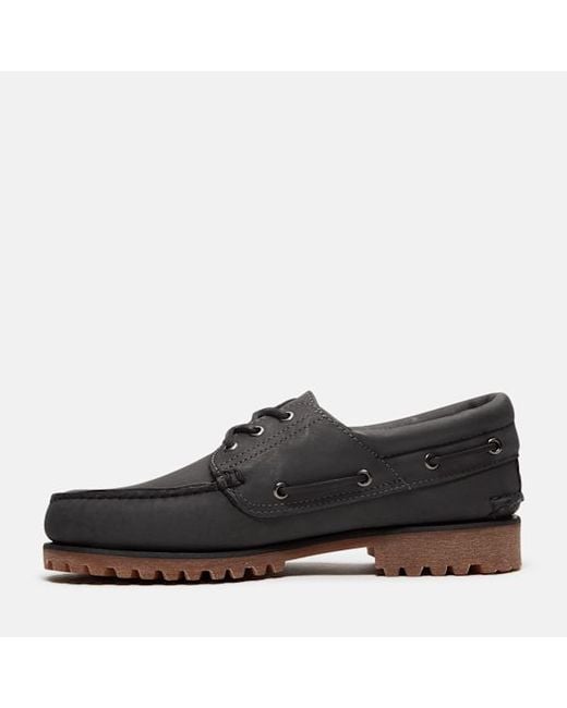 Timberland Black Lake House 3-Eye Lug Boat Shoe For for men