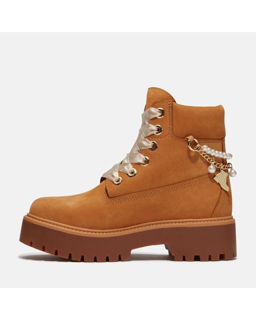 Timberland Brown Stone Street Platform 6-Inch Waterproof Boot For