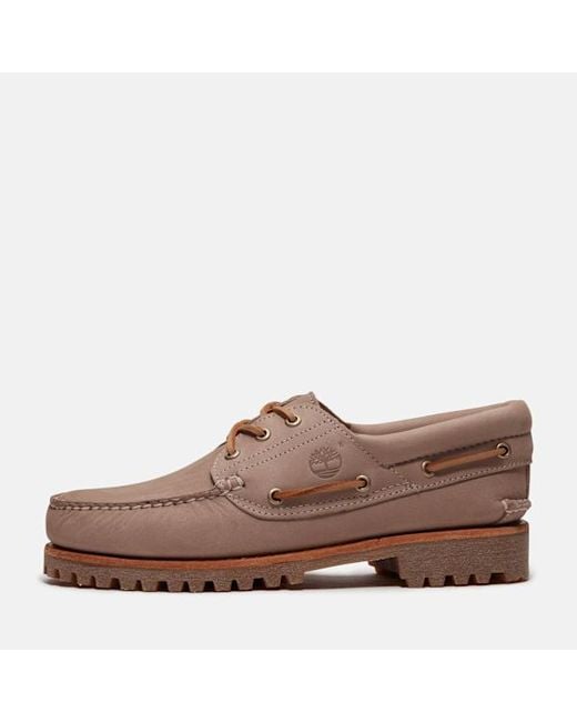 Timberland Brown All Gender Lake House 3-Eye Lug Boat Shoe for men