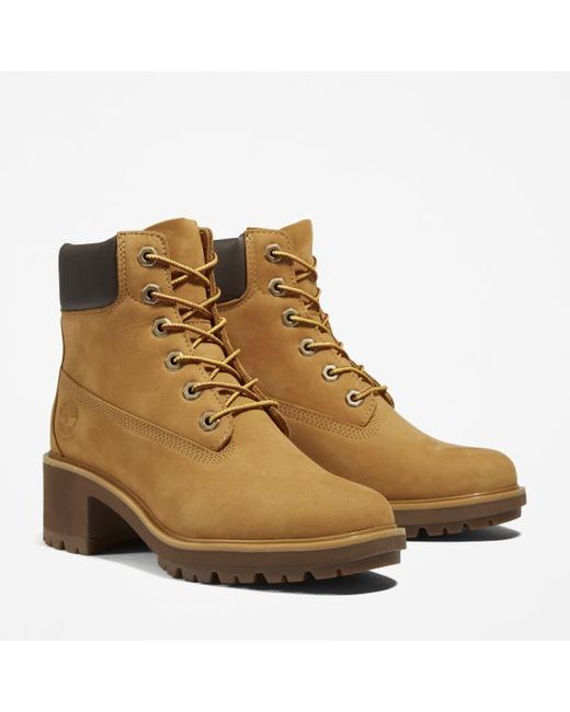 Timberland Brown Kinsley Mid Waterproof Boot For Women In Yellow, Woman, Yellow, Size: 3.5