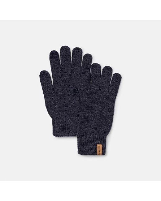 Timberland Rib Knit Glove In Dark Blue, Blue for men