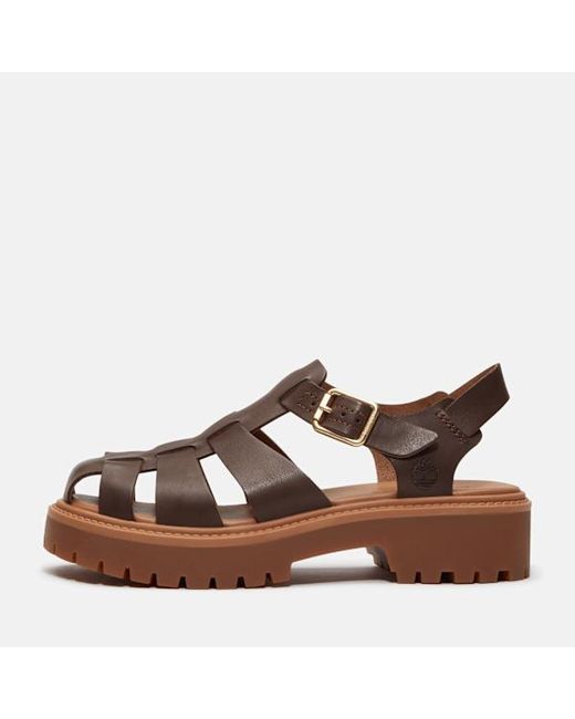 Timberland Brown Stone Street Fisherman Platform Sandal For