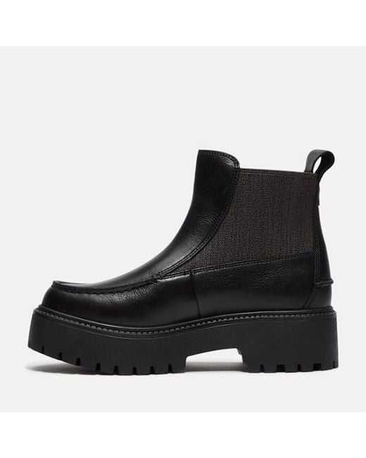 Timberland Black Stone Street Platform Chelsea Boot For