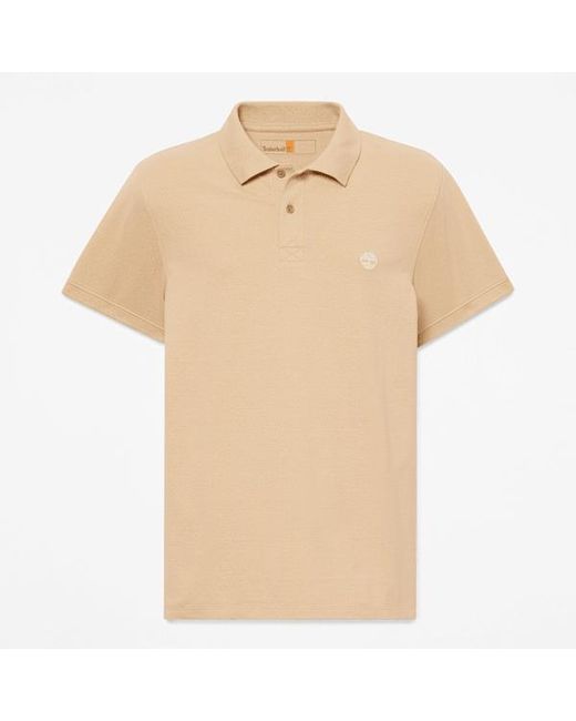 Timberland Natural Millers River Short-Sleeve Stretch Polo For for men