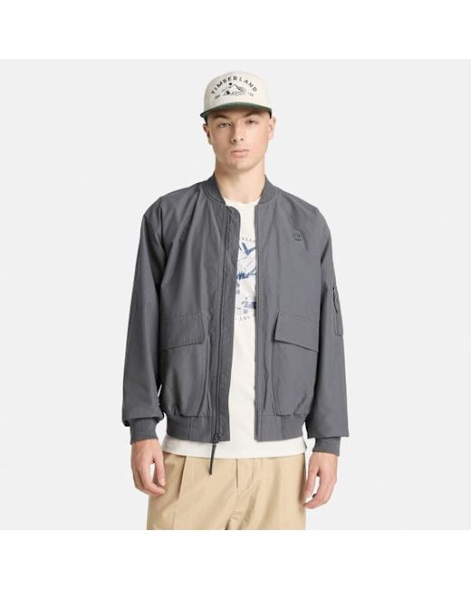 Timberland Gray Durable Water Repellent Utility Bomber For for men