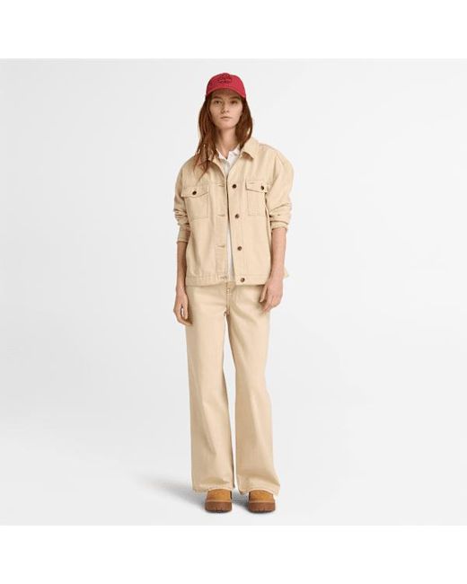 Timberland Natural Denim Wide Leg Trouser For