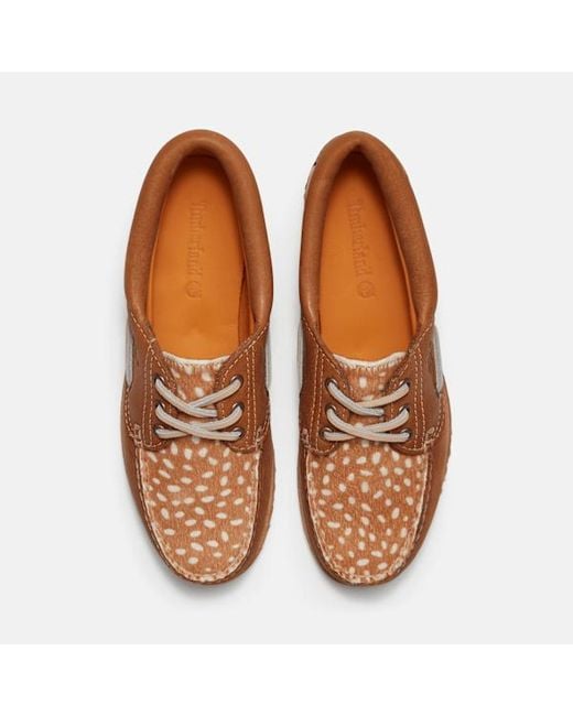 Timberland Brown Authentic 3-Eye Boat Shoe For