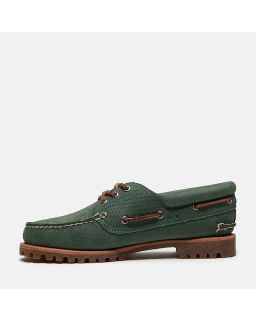 Timberland Green Authentic Boat Shoe For