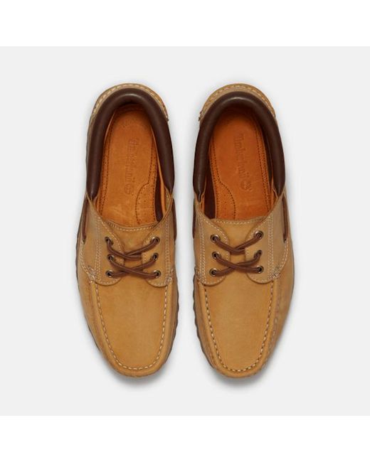 Timberland Brown Authentic 3-Eye Boat Shoe For for men