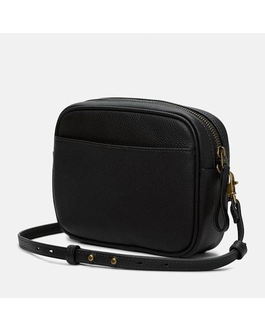 Timberland Black Leather Camera Bag For