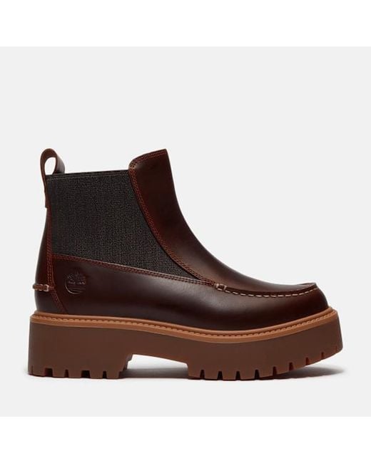 Timberland Brown Stone Street Platform Chelsea Boot For