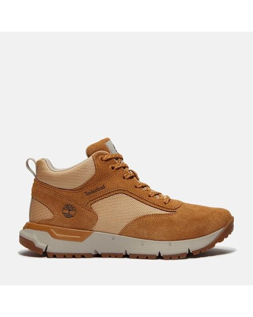 Timberland Brown Voyager Park Mid Trainer For Men In Yellow, Man, Yellow, Size: 6.5 for men