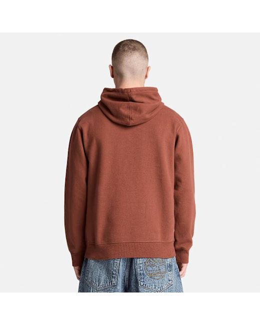 Timberland Orange Established 1973 Embroidered Logo Hoodie For for men