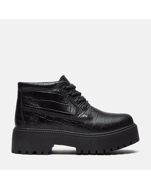 Timberland Black Stone Street Platform Mid Boot For