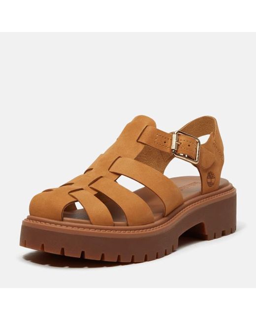 Timberland Brown Stone Street Fisherman Platform Sandal For