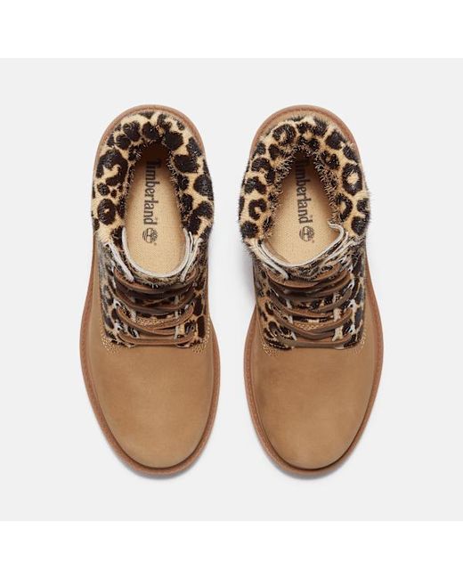 Timberland Brown Leopard 6-Inch Premium Boot For