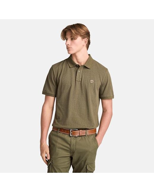 Timberland Oyster River Short-sleeve Polo For Men In Green, Man, Green, Size: S for men
