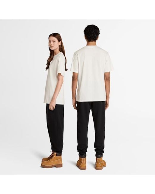 Timberland Black Embroidered Logo T-Shirt For All Gender