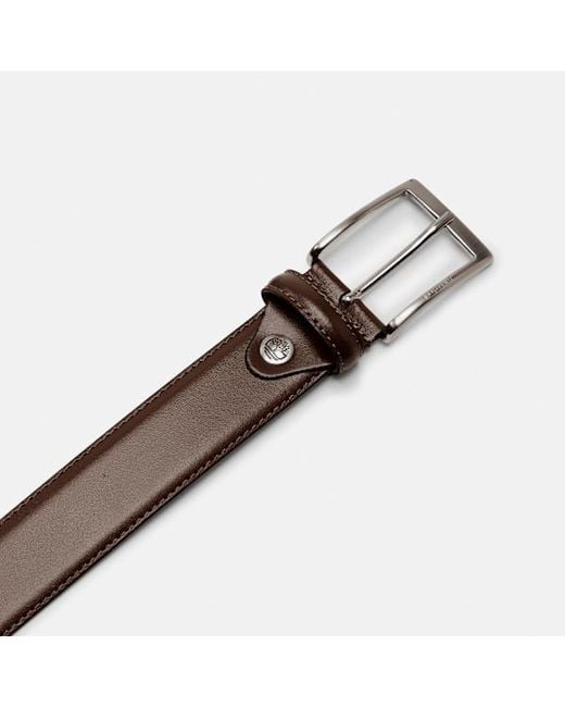 Timberland Birch Point Adjustable Leather Belt For Men In Brown, Man, Brown, Size: L for men