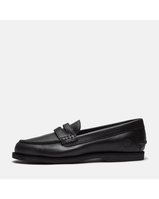 Timberland Black Classic Slip-On Boat Shoe For