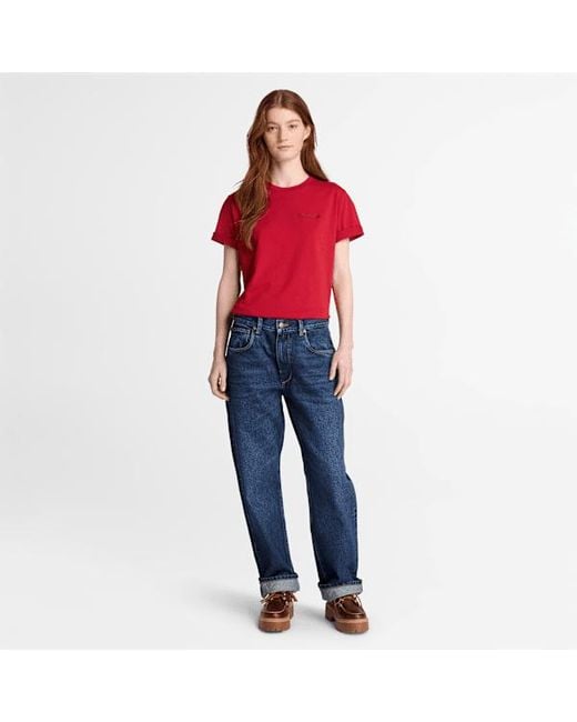 Timberland Embroidered Logo Short-Sleeve T-Shirt For
