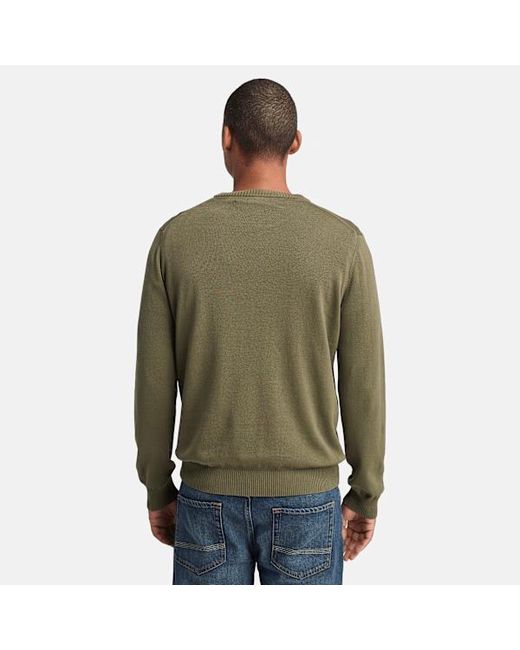 Timberland Green Merrymack River Garment Dyed Jumper For for men
