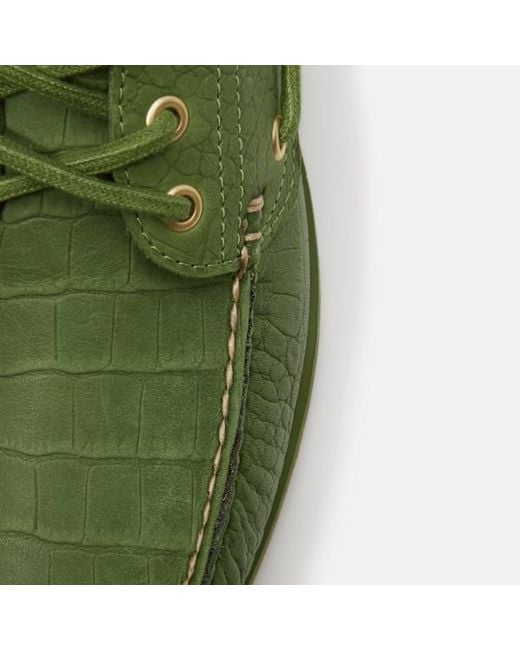 Timberland Green All Gender Authentic 3-Eye Lug Handsewn Boat Shoe