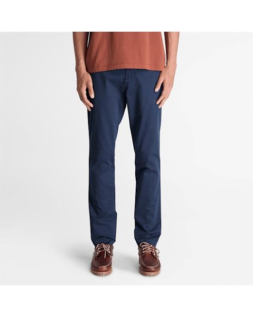 Timberland Blue Claremont Slim Twill Chino Trouser For for men