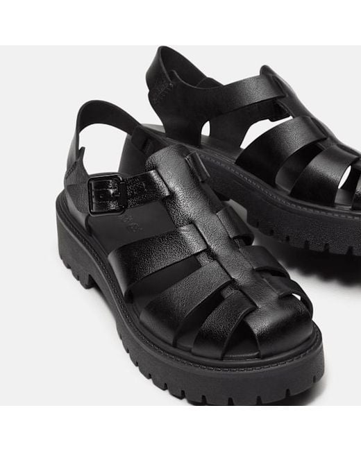 Timberland Black Stone Street Fisherman Platform Sandal For